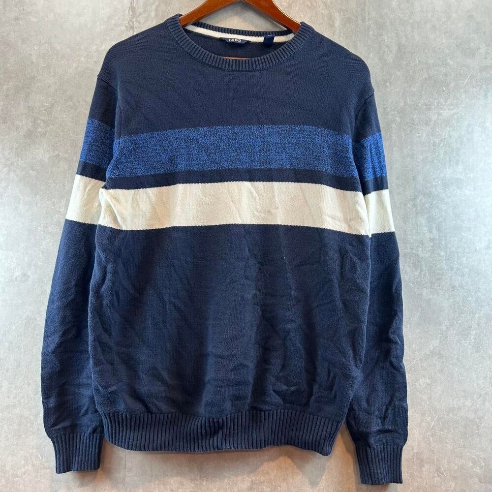 Izod Men's Navy and Blue Jumper